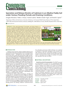 Speciation and Release Kinetics of Cadmium in an Alkaline Paddy... under Various Flooding Periods and Draining Conditions