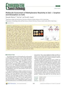 Multiscale Assessment of Methylarsenic Reactivity in Soil. 1. Sorption Masayuki Shimizu,*