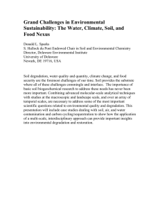 Grand Challenges in Environmental Sustainability: The Water, Climate, Soil, and Food Nexus