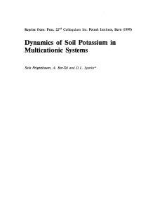 Dynamics  of Soil  Potassium  in Multicationic  Systems