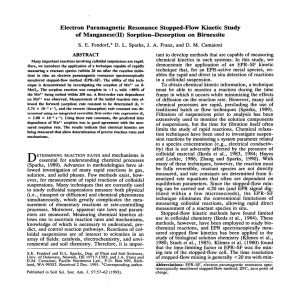 Electron Paramagnetic Resonance Stopped-Flow Kinetic Study