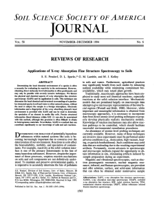 JOURNAI SOIL SCIENCE SOCIETY OF AMERICA REVIEWS OF RESEARCH
