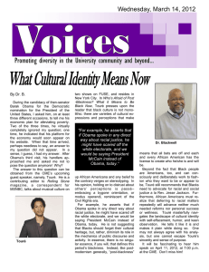 Promoting diversity in the University community and beyond... By Dr. B.