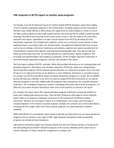 UNI responds to NCTQ report on teacher prep programs 