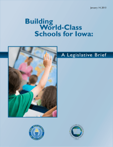Building World-Class Schools for Iowa: A Legislative Brief