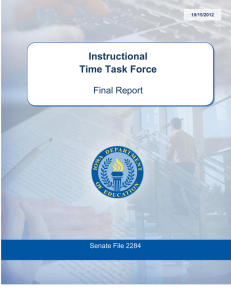 Instructional Time Task Force  Final Report