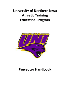 University of Northern Iowa Athletic Training Education Program