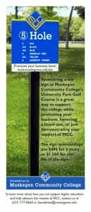 Sponsoring a tee sign at Muskegon Community College’s University Park Golf