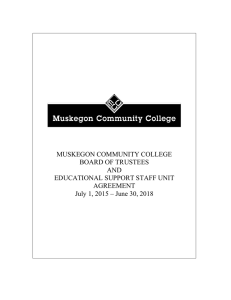 MUSKEGON COMMUNITY COLLEGE BOARD OF TRUSTEES AND