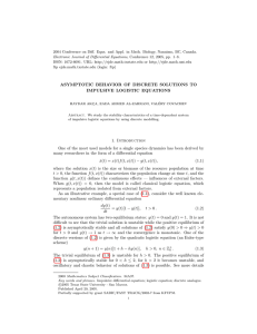 2004 Conference on Diff. Eqns. and Appl. in Math. Biology,... Electronic Journal of Differential Equations, Conference 12, 2005, pp. 1–8.