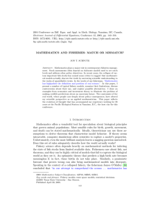 2004 Conference on Diff. Eqns. and Appl. in Math. Biology, Nanaimo,... Electronic Journal of Differential Equations, Conference 12, 2005, pp. 143–158.