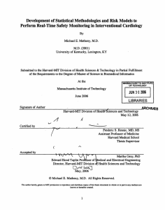 Development of Statistical Methodologies and Risk Models to