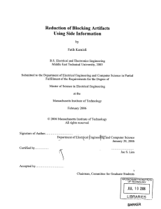 Reduction  of Blocking  Artifacts Using  Side  Information