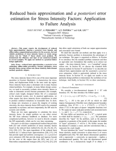 a posteriori estimation for Stress Intensity Factors: Application to Failure Analysis