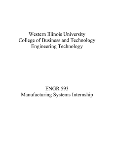 Western Illinois University College of Business and Technology Engineering Technology