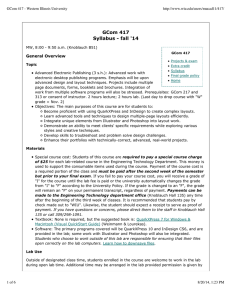 GCom 417 Syllabus - fall '14 General Overview