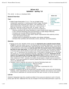 GCom 412 Syllabus - spring '13 General Overview