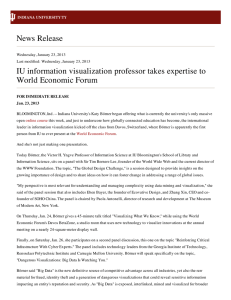 News Release IU information visualization professor takes expertise to World Economic Forum