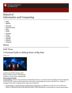 School of Informatics and Computing News SoIC News
