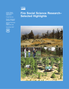 Fire Social Science Research– Selected Highlights