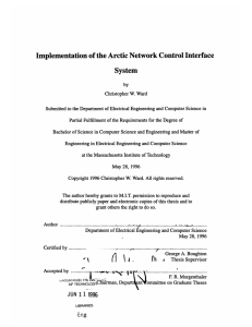 Implementation of the Arctic Network Control Interface System