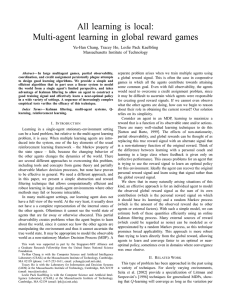 All learning is local: Multi-agent learning in global reward games