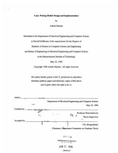 by Loan  Pricing Model:  Design  and Implementation