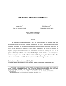 Debt Maturity: Is Long-Term Debt Optimal?