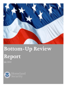 Bottom-Up Review Report July 2010