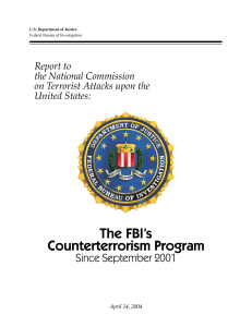 The FBI’s Counterterrorism Program Since September 2001 Report to