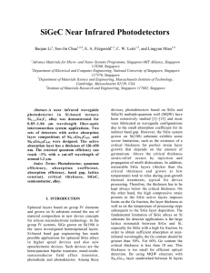 SiGeC Near Infrared Photodetectors Baojun Li , Soo-Jin Chua , E. A. Fitzgerald
