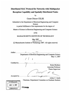 Distributed MAC  Protocol  for Networks  with Multipacket