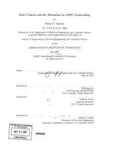 Rate  Control and  Bit  Allocation  for ... D.
