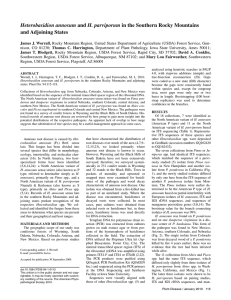 Heterobasidion annosum and Adjoining States James J. Worrall, James T. Blodgett,
