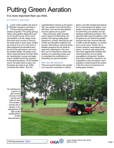 H Putting Green Aeration It is more important than you think.