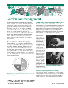 Garden soil management Tillage affects soil structure and plant growth