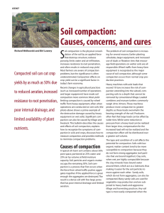 S Soil compaction: Causes, concerns, and cures