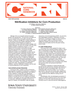 Nitrification Inhibitors for Corn Production NATIONAL CORN HANDBOOK