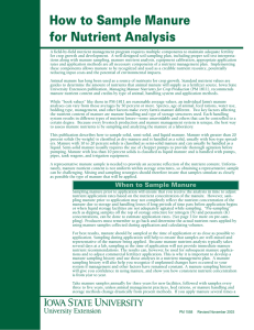 How to Sample Manure for Nutrient Analysis