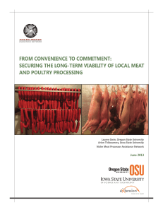 From ConvenienCe to Commitment: SeCuring the Long-term viabiLity oF LoCaL meat
