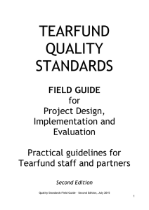 TEARFUND QUALITY STANDARDS