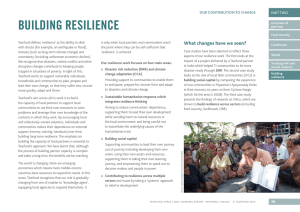 buILDIng resILIence What changes have we seen? Part two Our COnTrIbuTIOn TO CHAnge