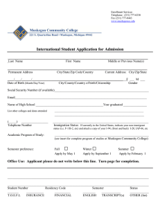 International Student Application for Admission