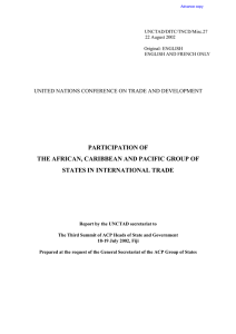 PARTICIPATION OF THE AFRICAN, CARIBBEAN AND PACIFIC GROUP OF