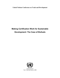 Making Certification Work for Sustainable Development: The Case of Biofuels