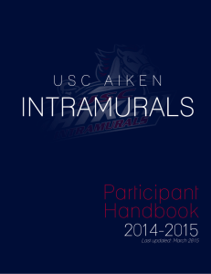 INTRAMURALS Participant Handbook 2