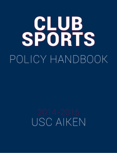 Club SportS  Policy Handbook