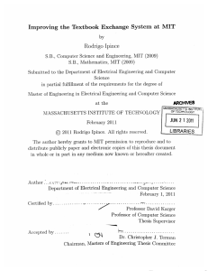 Improving  the  Textbook  Exchange  System ... Rodrigo  Ipince