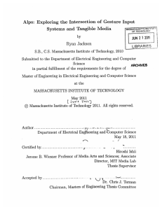 Alps:  Exploring  the  Intersection  of ... Systems  and  Tangible  Media by JUN2  1 201
