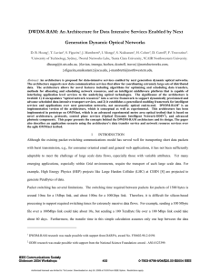 DWDM-RAM: An Architecture for Data Intensive Services Enabled by Next